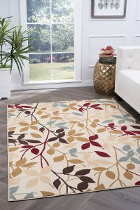 LGN46525x7 5 x 7 Medium Ivory and Blue Area Rug - Laguna-2