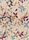 LGN46528x10 8 x 10 Large Ivory and Blue Area Rug - Laguna