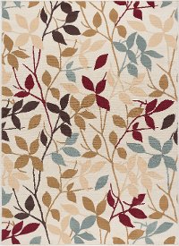 LGN4652 8x10 8 x 10 Large Ivory and Blue Area Rug - Laguna