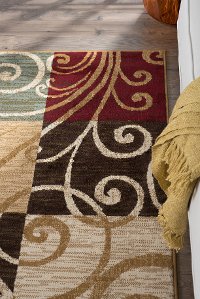 LGN46805x7 5 x 7 Medium Ivory, Blue, and Green Area Rug - Laguna-8