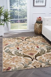 LGN46925x7 5 x 7 Medium Ivory, Blue, and Green Area Rug - Laguna-2