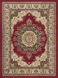 SNS4700 8x11 8 x 10 Large Red and Beige Area Rug - Sensation