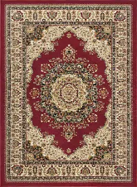 SNS47008x10 8 x 10 Large Red and Beige Area Rug - Sensation