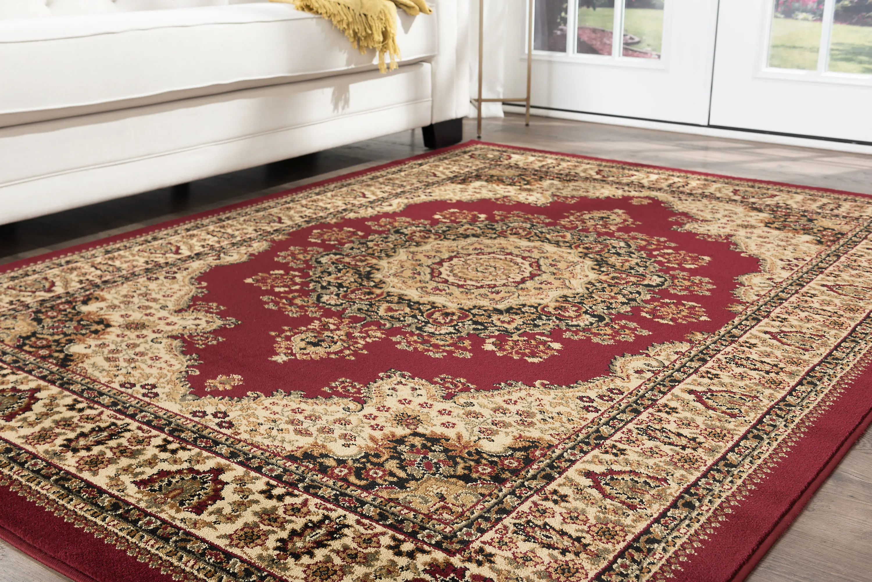 SNS47008x10 8 x 10 Large Red and Beige Area Rug - Sensation-7