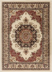 SNS4702 8x11 8 x 10 Large Red and Beige Area Rug - Sensation