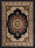 SNS47038x11 8 x 10 Large Black, Red, and Beige Area Rug - Sensation