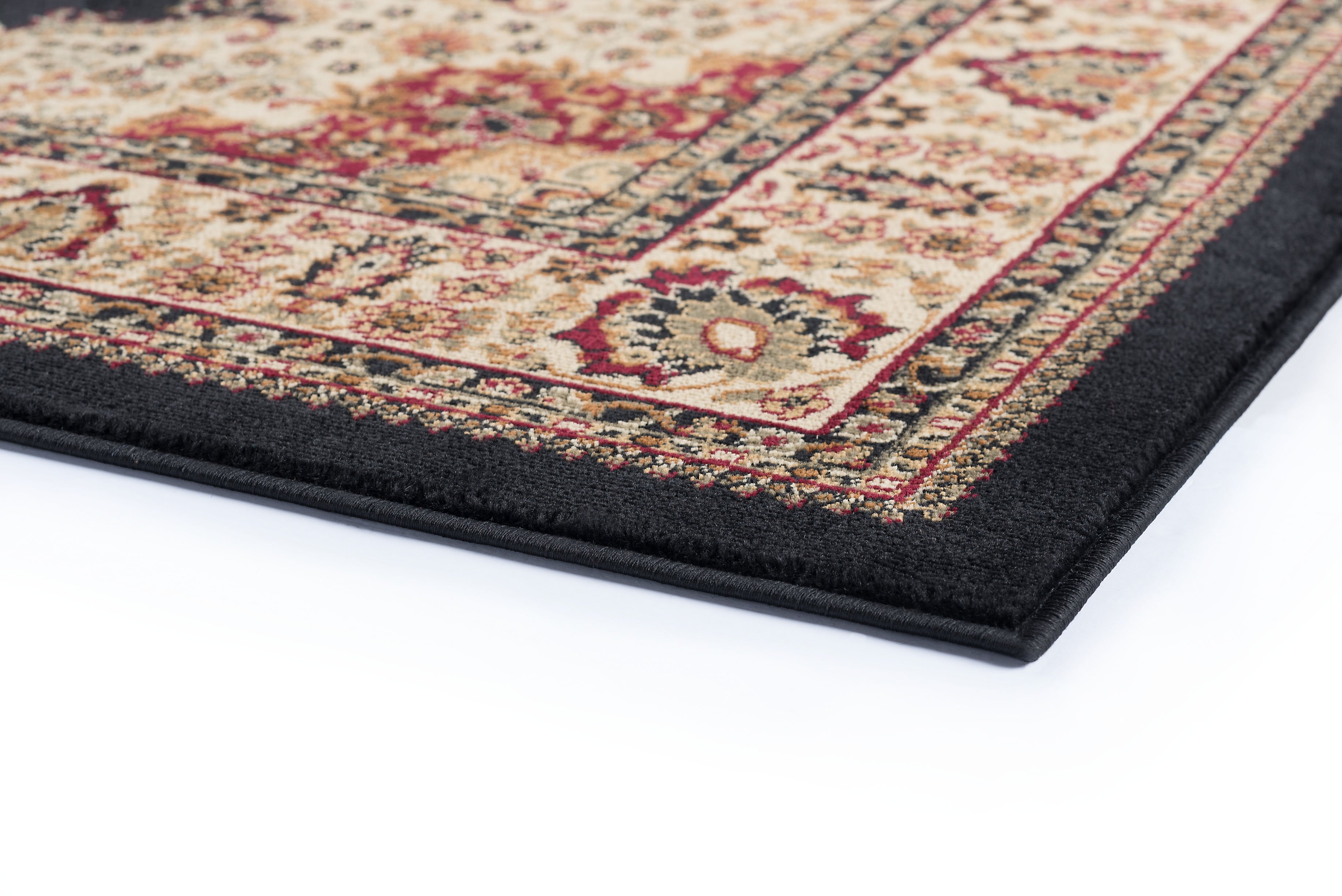 SNS47038x11 8 x 10 Large Black, Red, and Beige Area Rug - Sensation-4