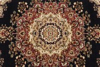 SNS47038x11 8 x 10 Large Black, Red, and Beige Area Rug - Sensation-8