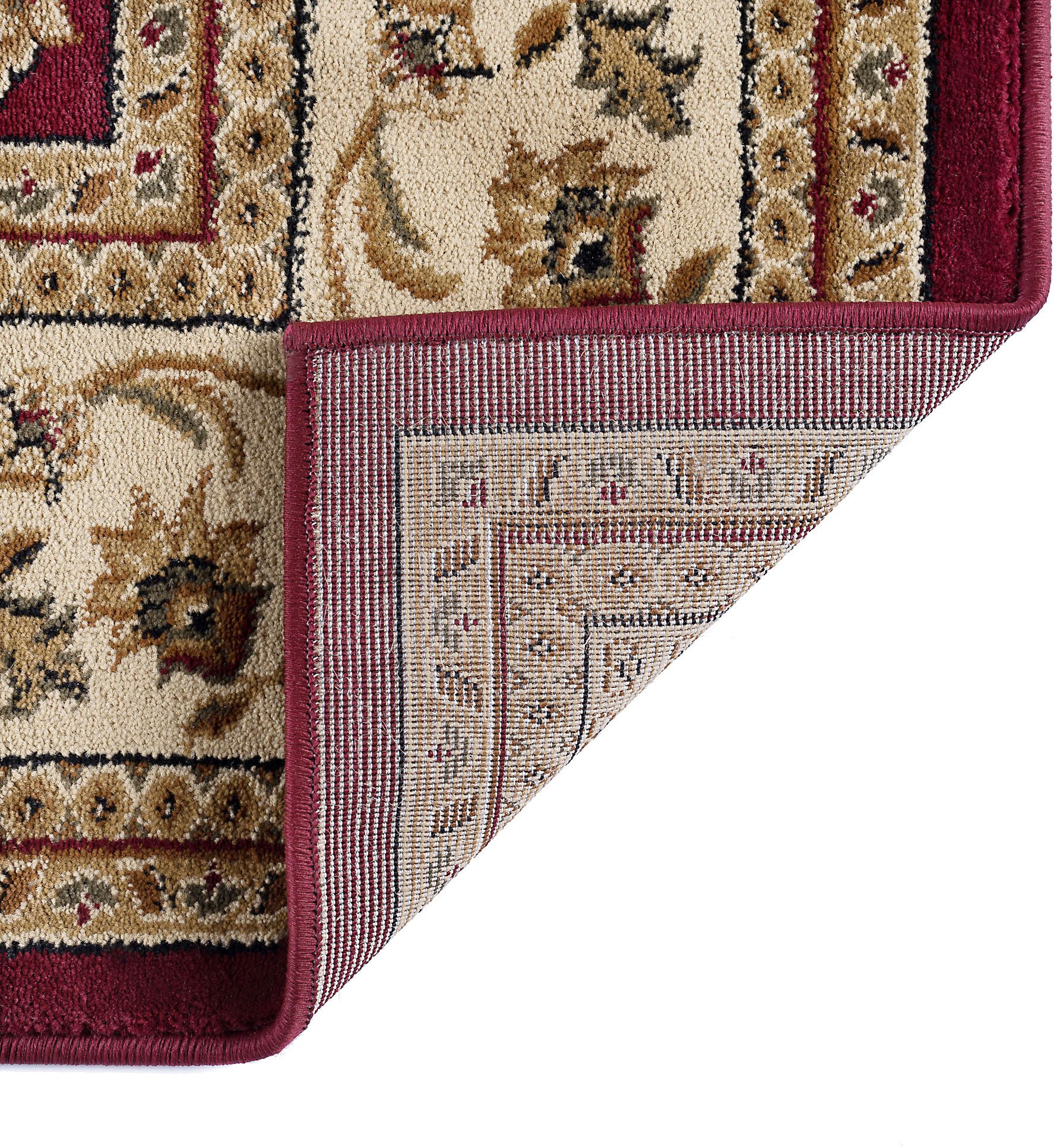 SNS47208x11 8 x 10 Large Red and Beige Area Rug - Sensation-5