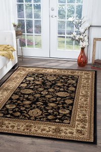 SNS47238x11 8 x 10 Large Black and Tan Area Rug - Sensation-2