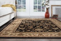 SNS47238x11 8 x 10 Large Black and Tan Area Rug - Sensation-7