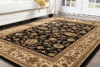 SNS47238x11 8 x 10 Large Black and Tan Area Rug - Sensation-8