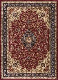 SNS4780 5x8 5 x 7 Medium Navy Blue and Red Area Rug - Sensation