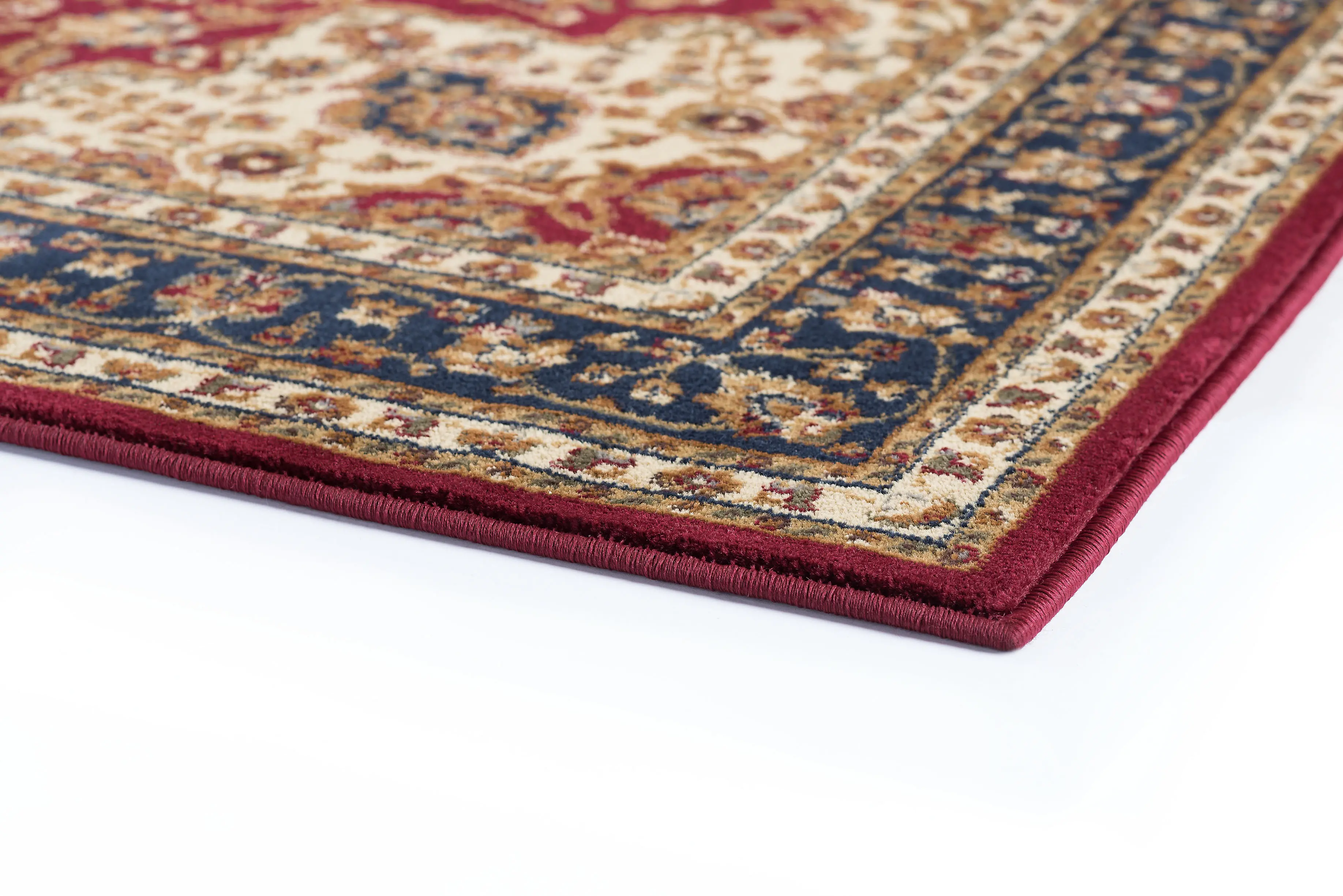 SNS47805x8 5 x 7 Medium Navy Blue and Red Area Rug - Sensation-4