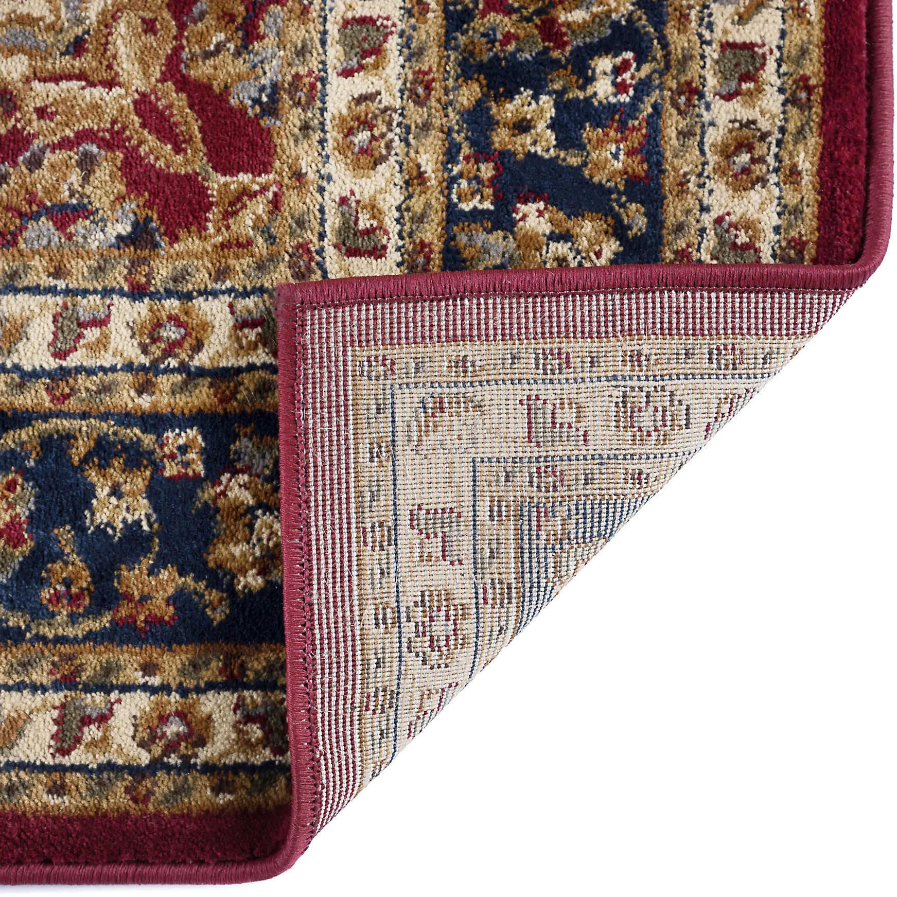 SNS47805x8 5 x 7 Medium Navy Blue and Red Area Rug - Sensation-5