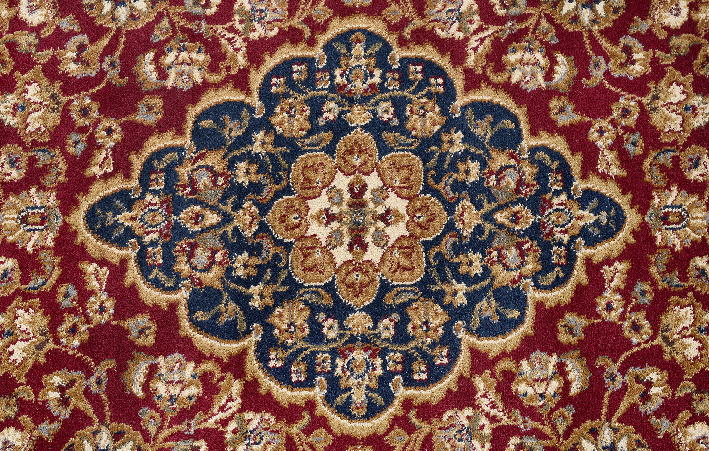 SNS47805x8 5 x 7 Medium Navy Blue and Red Area Rug - Sensation-8