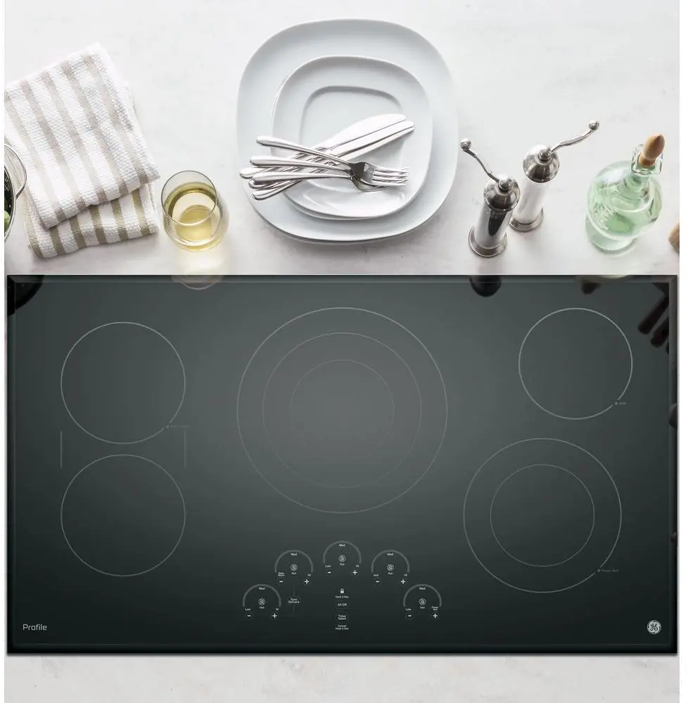 PP9036DJBB GE Profile 36 Inch Smoothtop Electric Cooktop - Black-3
