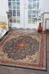 SNS4787 8x11 8 x 11 Large Navy Blue & Red Area Rug - Sensation-2