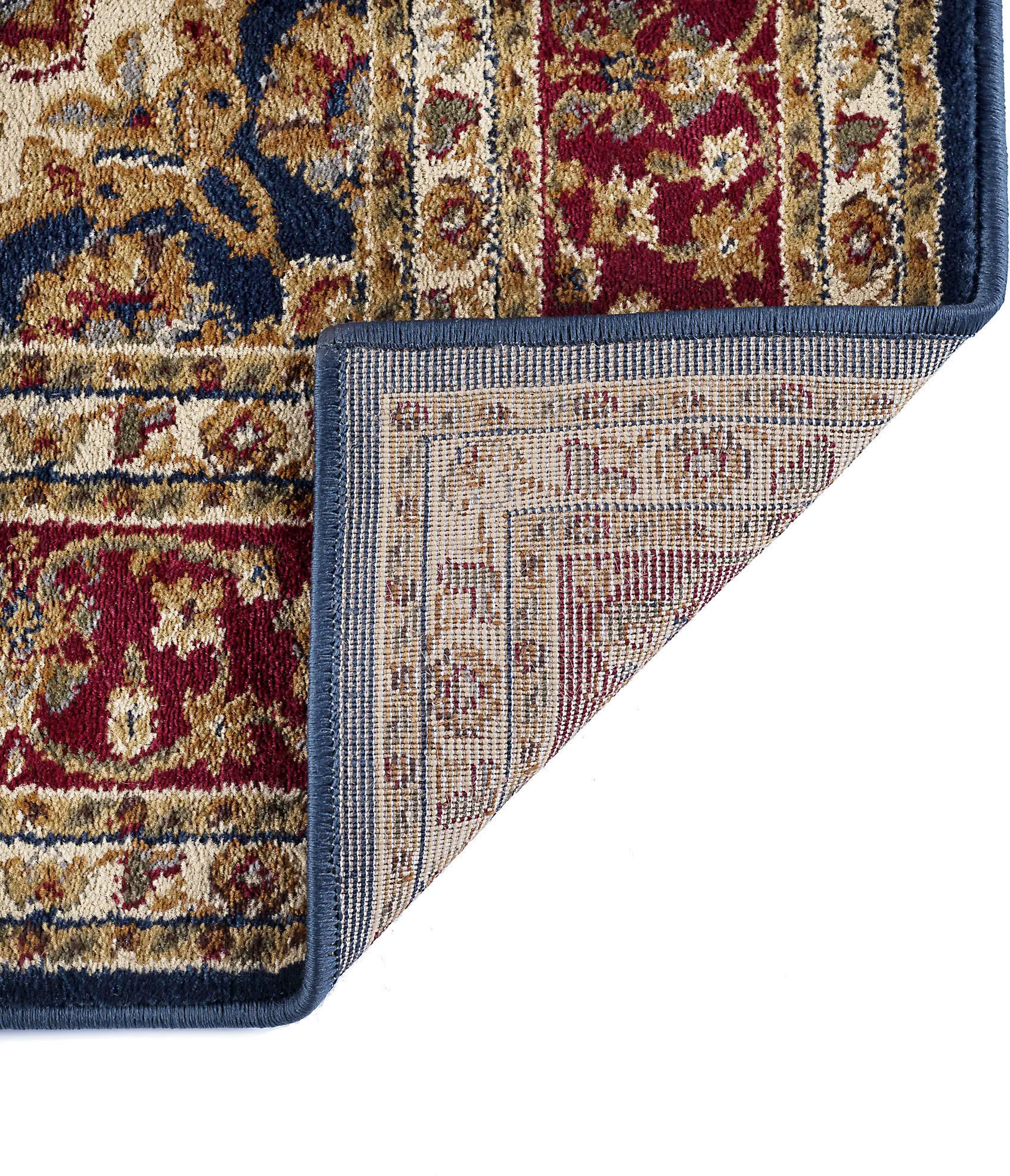 SNS47878x11 8 x 11 Large Navy Blue and Red Area Rug - Sensation-5