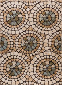 LGN4950 5x7 5 x 7 Medium Ivory, Blue & Beige Area Rug - Laguna