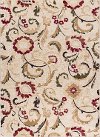 LGN50528x10 8 x 10 Large Ivory, Red, and Gold Area Rug - Laguna