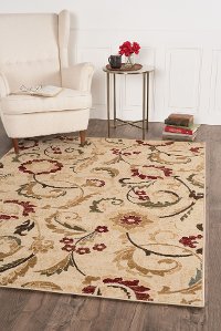 LGN50528x10 8 x 10 Large Ivory, Red, and Gold Area Rug - Laguna-2