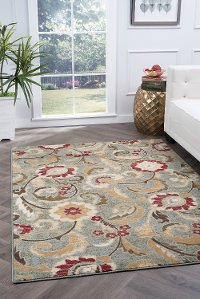 LGN50565x7 5 x 7 Medium Blue, Red, and Beige Area Rug - Laguna-2