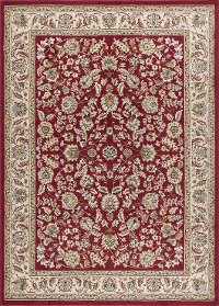 LGN50708x10 8 x 10 Large Ivory, Gold, and Red Area Rug - Laguna