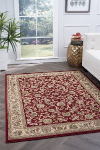 LGN50708x10 8 x 10 Large Ivory, Gold, and Red Area Rug - Laguna-2