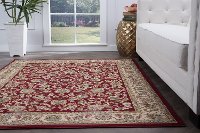 LGN50708x10 8 x 10 Large Ivory, Gold, and Red Area Rug - Laguna-3