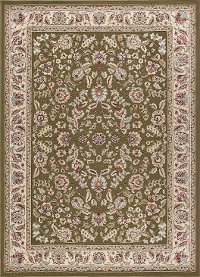 LGN5075 8x10 8 x 10 Large Green, Gold, and Ivory Area Rug - Laguna