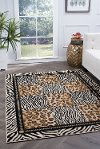 LGN5080 5x7 5 x 7 Medium Black & Bronze Animal Print Area Rug - Laguna-2