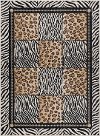 LGN50805x7 5 x 7 Medium Black and Bronze Animal Print Area Rug - Laguna