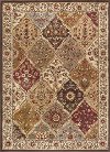 ELG5120 5x7 5 x 7 Medium Tan & Red Area Rug - Elegance