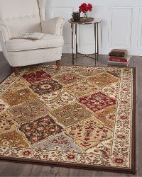 ELG51205x7 5 x 7 Medium Tan and Red Area Rug - Elegance-2