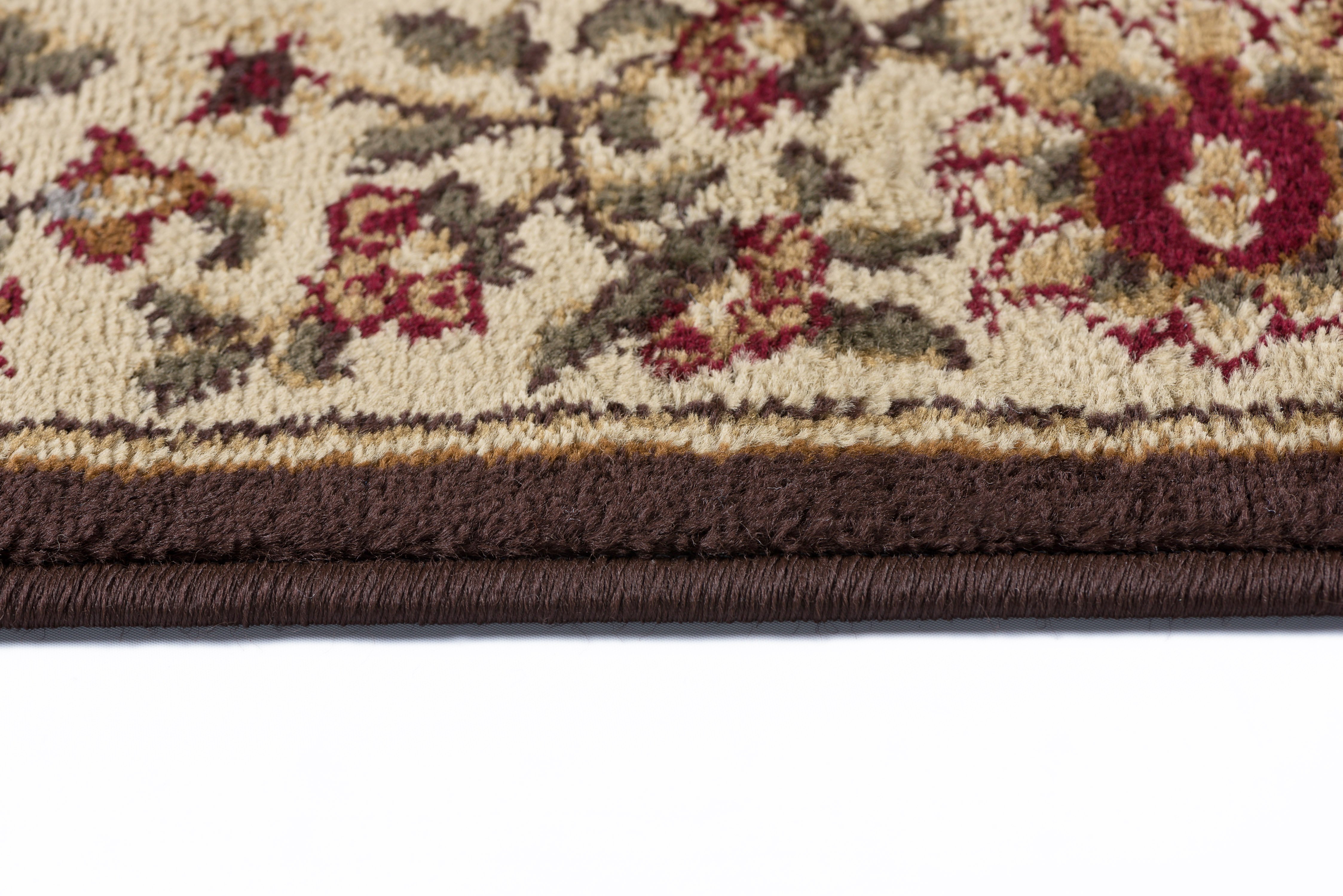 ELG51205x7 5 x 7 Medium Tan and Red Area Rug - Elegance-4