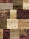 ELG52105x7 5 x 7 Medium Brown, Red, and Green Area Rug - Elegance