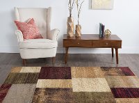 ELG52105x7 5 x 7 Medium Brown, Red, and Green Area Rug - Elegance-2