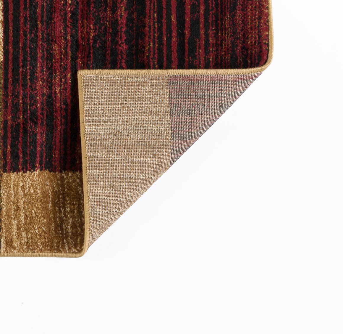 ELG52105x7 5 x 7 Medium Brown, Red, and Green Area Rug - Elegance-5