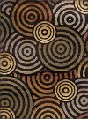 ELG5360 5x7 5 x 7 Medium Brown, Blue & Beige Area Rug - Elegance