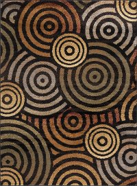 ELG5360 5x7 5 x 7 Medium Brown, Blue, and Beige Area Rug - Elegance