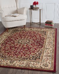 ELG53905x7 5 x 7 Medium Ivory, Red, and Gold Area Rug - Elegance-2