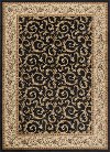 ELG54038x10 8 x 10 Large Ivory, Gold, and Black Area Rug - Elegance