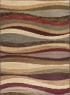 ELG54205x7 5 x 7 Medium Red, Gray-Blue, and Beige Area Rug - Elegance