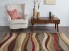 ELG5420 5x7 5 x 7 Medium Red, Gray-Blue, and Beige Area Rug - Elegance-2