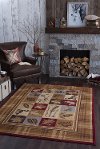 NTR6510 8x11 8 x 10 Large Tan, Brown & Blue Area Rug - Nature-2