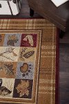 NTR6510 8x11 8 x 10 Large Tan, Brown, and Blue Area Rug - Nature-7