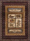 NTR6538 5x8 5 x 7 Medium Tan, Brown, and Blue Area Rug - Nature-1