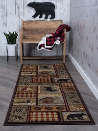 NTR65483x8 Tan, Green, and Red 7 Foot Runner Rug - Nature-2