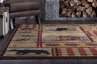 NTR65483x8 Tan, Green, and Red 7 Foot Runner Rug - Nature-6